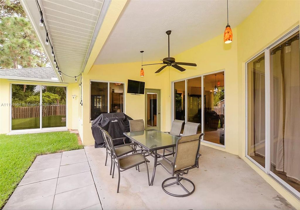 Covered Patio with TV