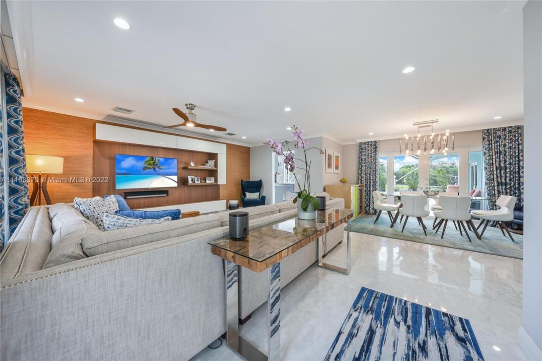 Living room & dining room