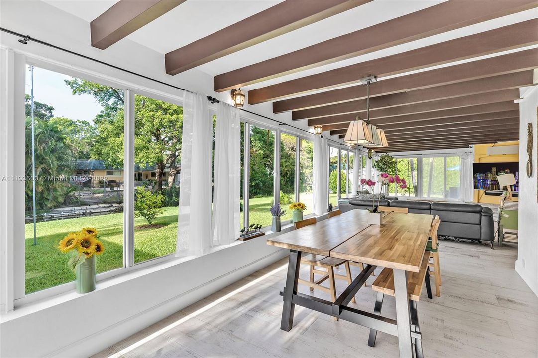 Family room eating area