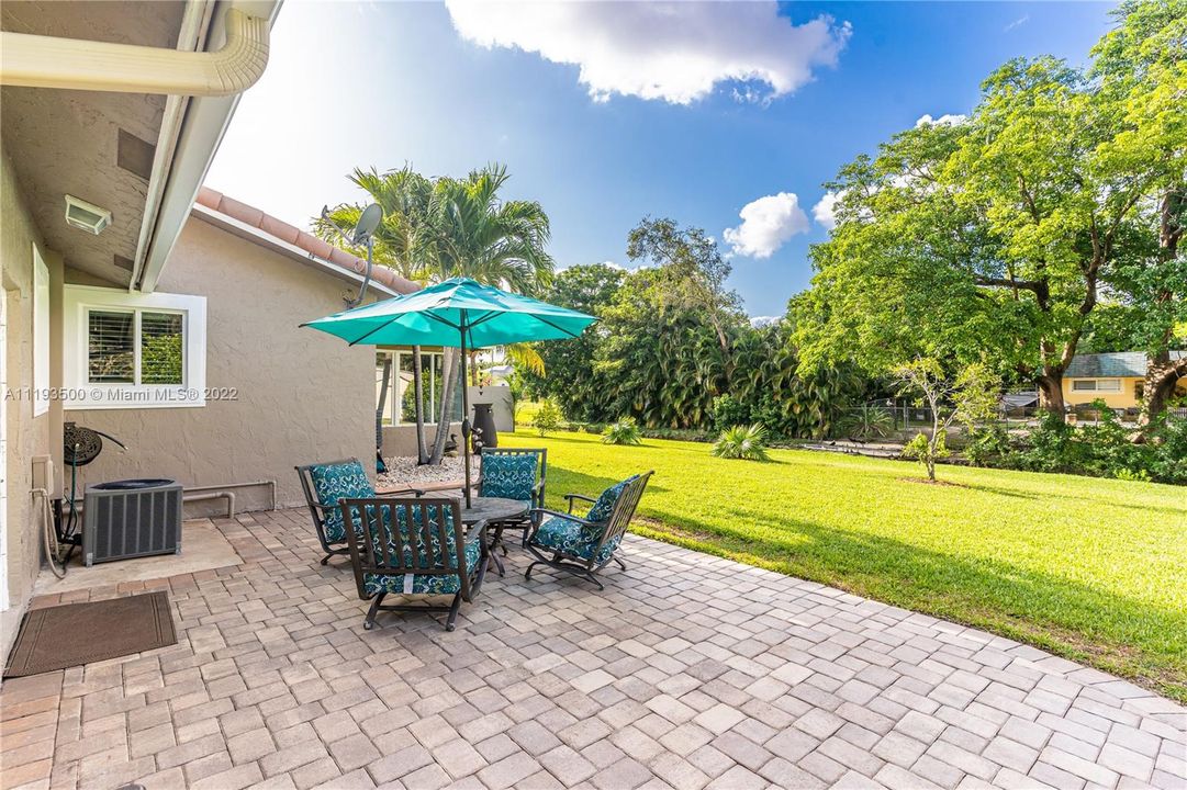 Paved Patio to the East side of backyard