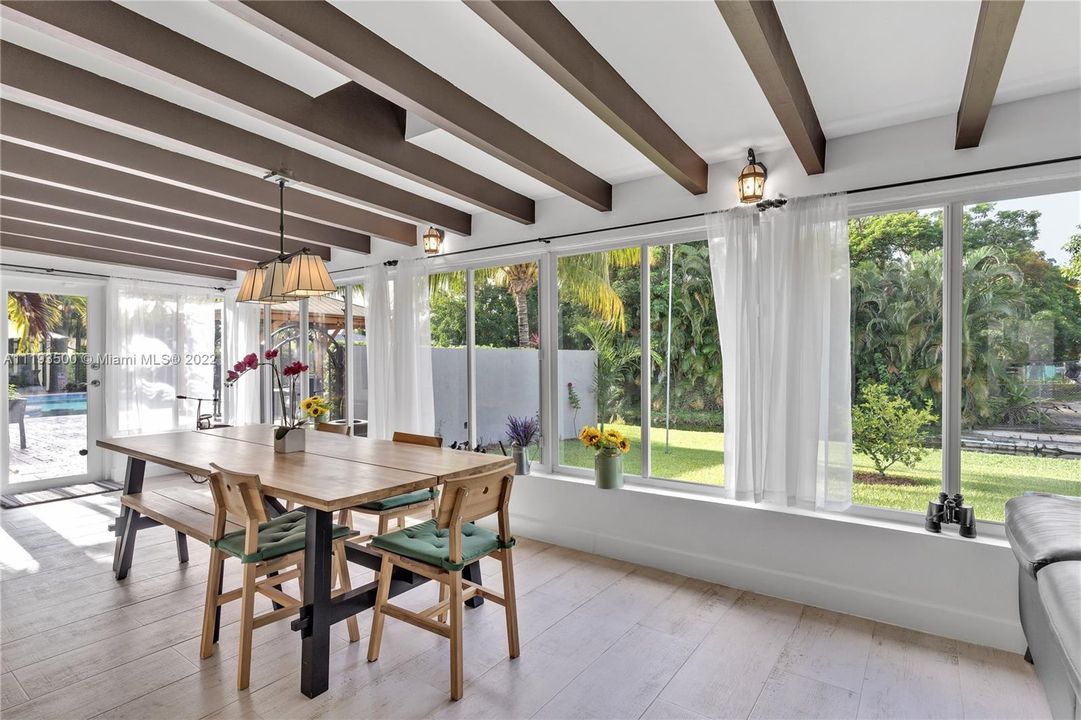 Family room eating area