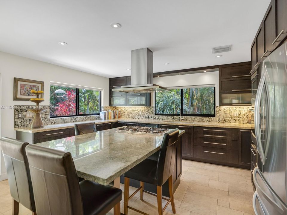 Kitchen w Chef's Island and Bar Seating