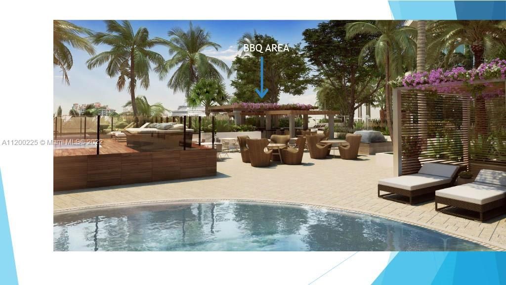 rendering of the completed pool on the property grounds