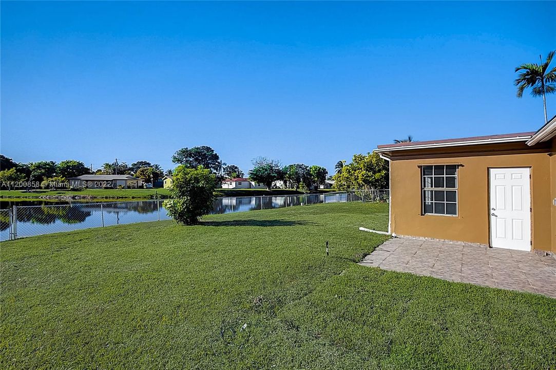 Big backyard on the water