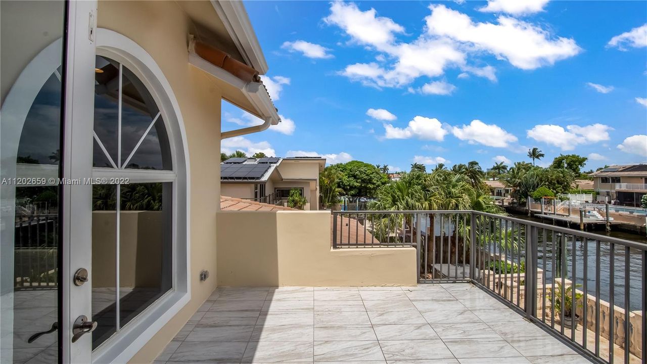 Balcony by master bedroom