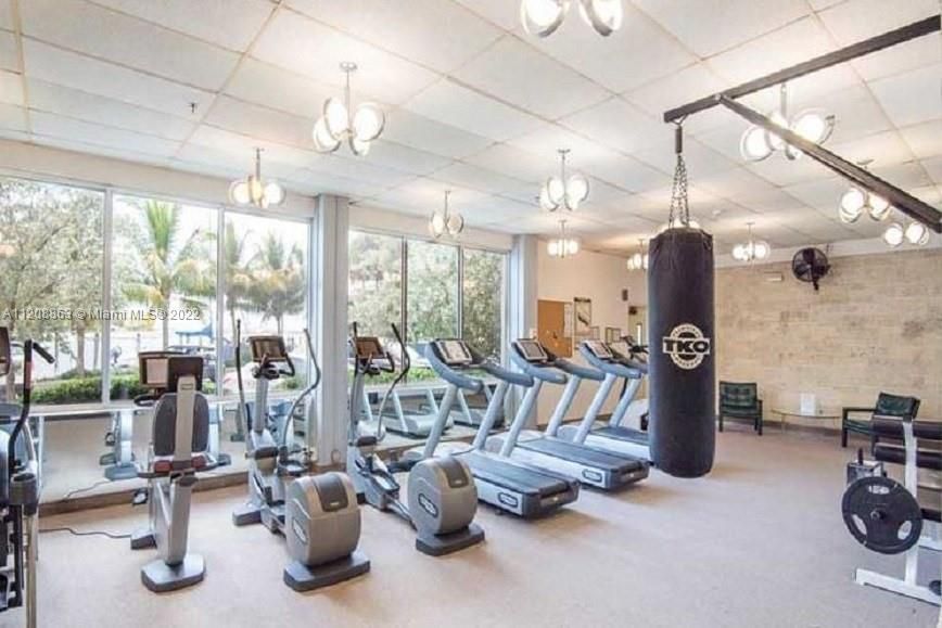 Well-equipped fitness room