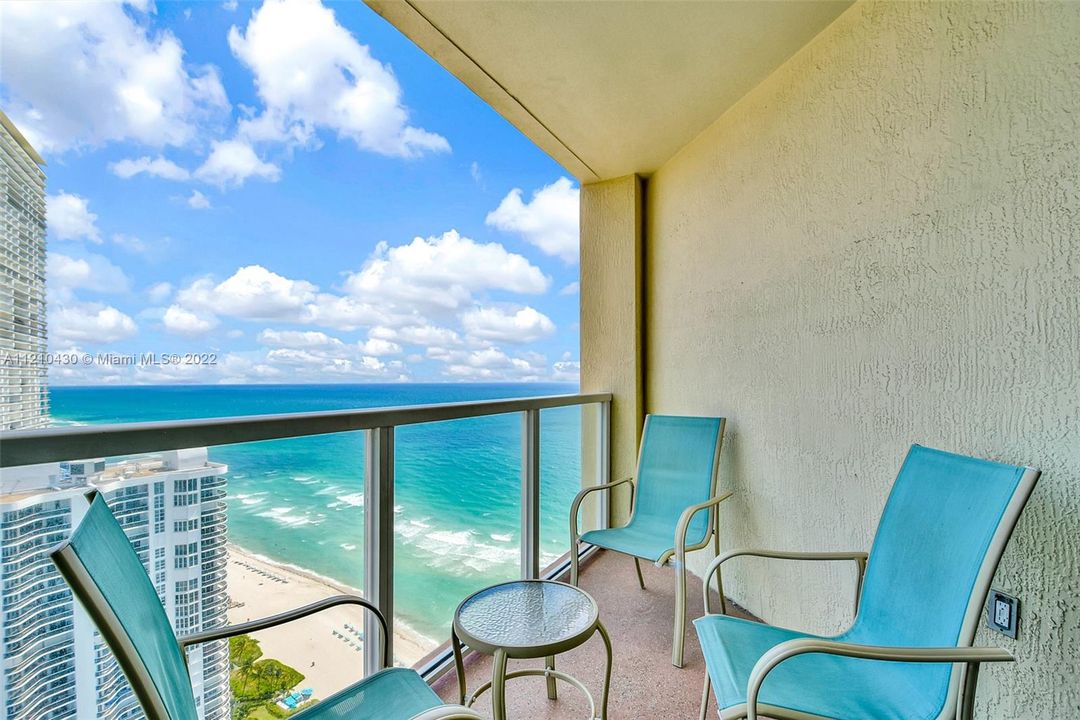 this is one of the three balconies that the apartment offers with ocean views!