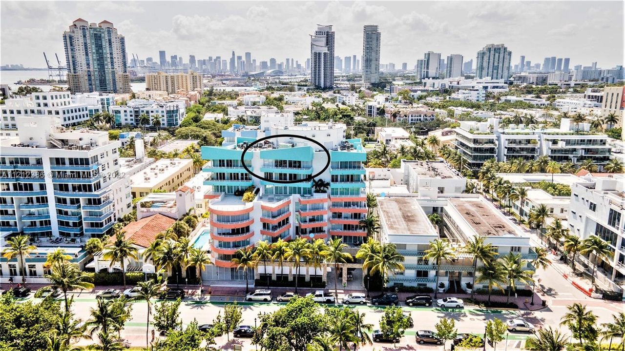 Ocean Place, 226 Ocean Drive, is an iconic landmark in South Beach's sought-after South Pointe neighborhood, also known as South of Fifth, or SoFi.  Your ocean view will never be blocked as new construction inevitably replaces older buildings in the area.