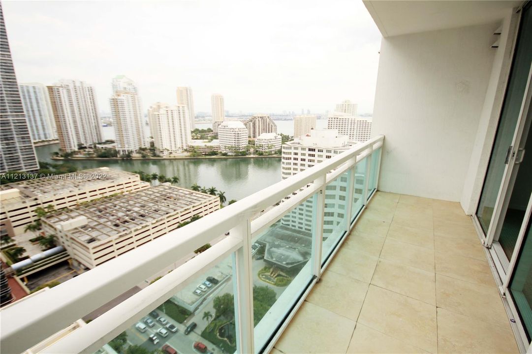Large Balcony with Water and City Views