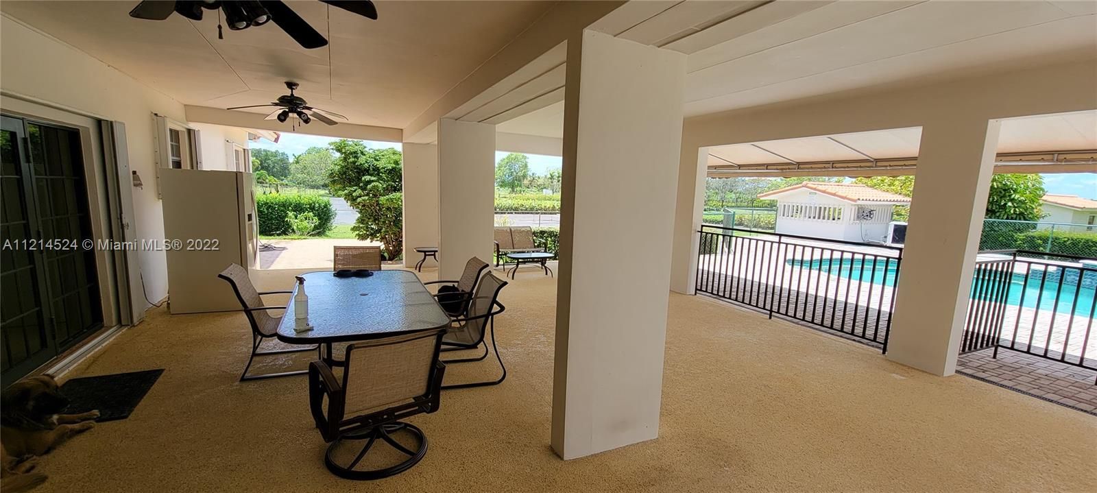 Covered patio overlooking pool/spa deck