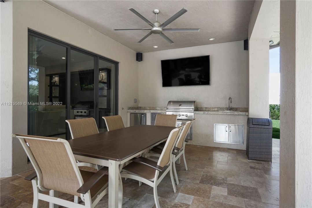 Summer Kitchen with TV's and audio package.