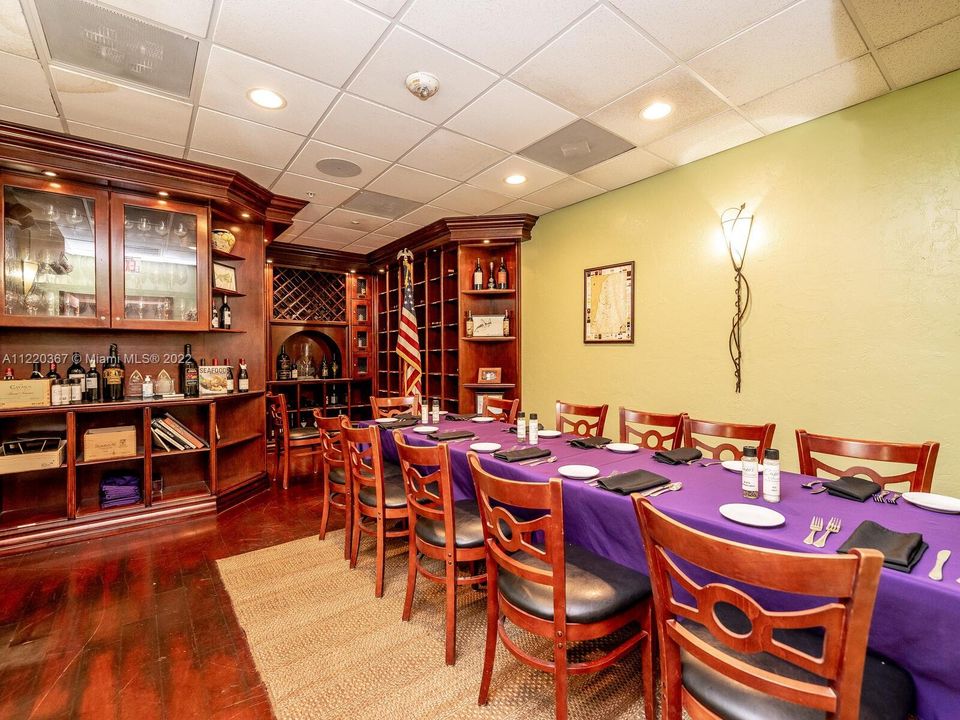 Private Event Room with wine Cellar