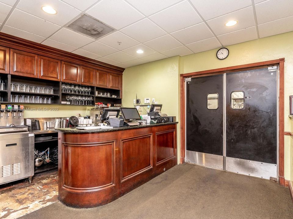 Kitchen Entrance and Cashier area