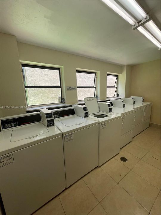 Every floor has their own laundry room