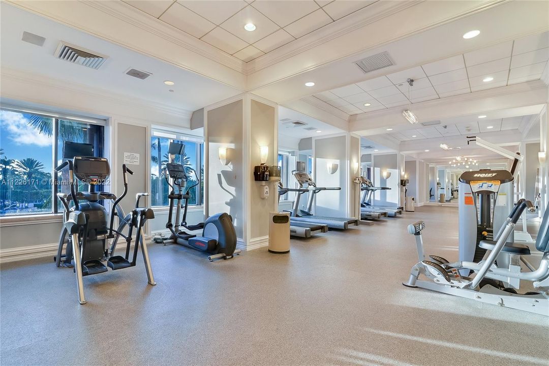 Balmoral Large Gym with aerobic equipment, weights and massage room