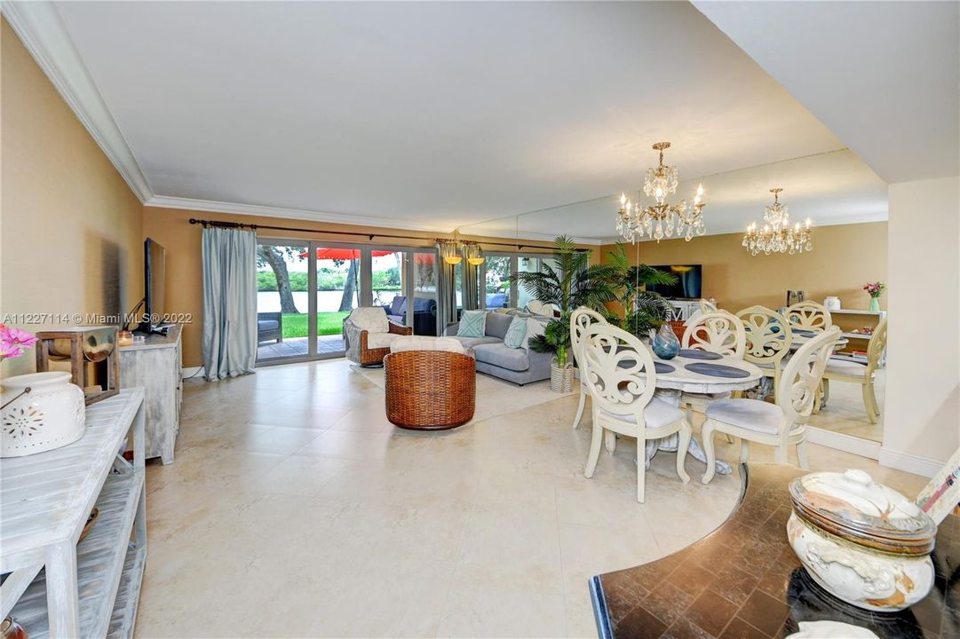 neutral tile on a diagonal through living space