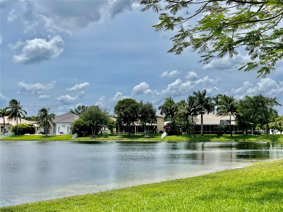 lake view of home