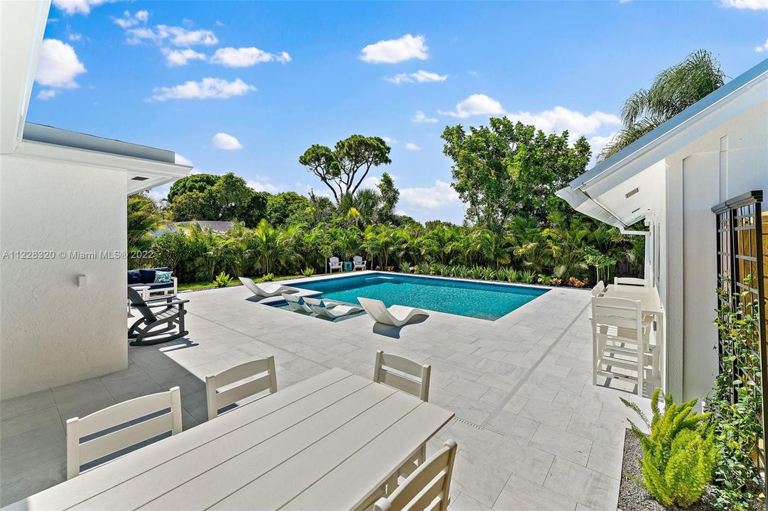 Serene Views of Extended Pool