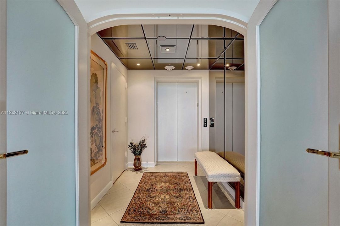 Private elevator entry