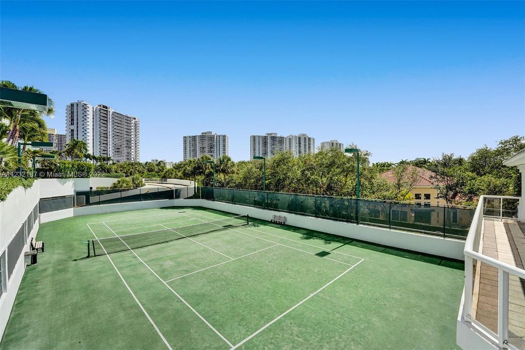One of Two Tennis Courts in One Island Place