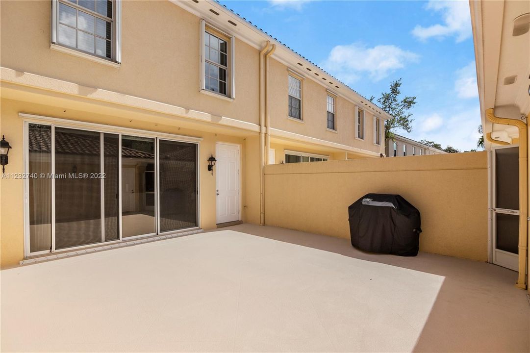 Spacious Patio opens to the House