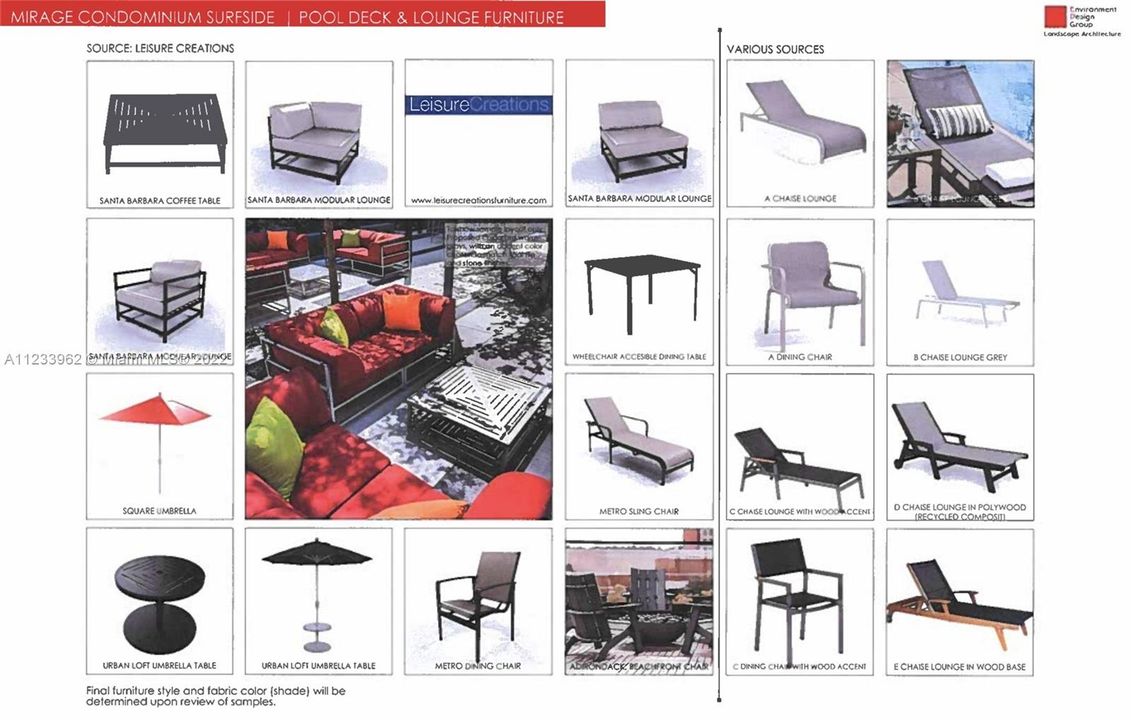 Proposed new Furniture