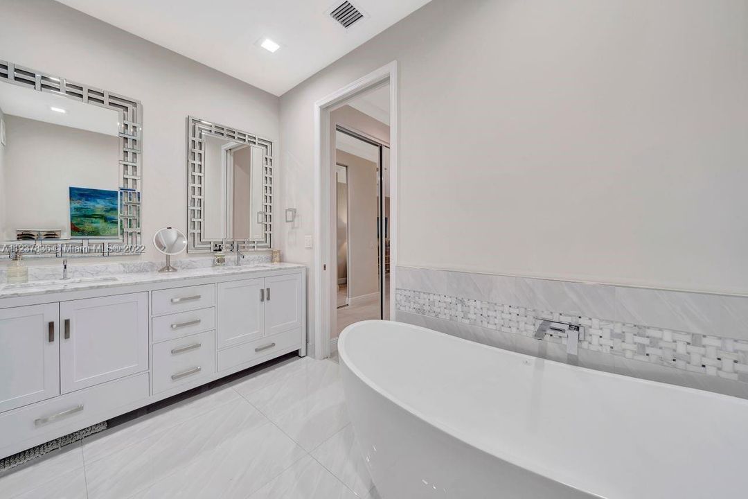 Master bathroom with soaking tub.