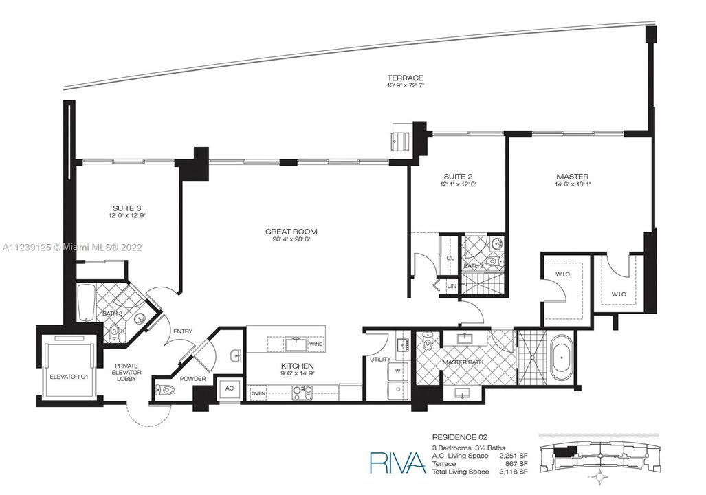 Floor-Plan of the Most Desirable RIVA Residence