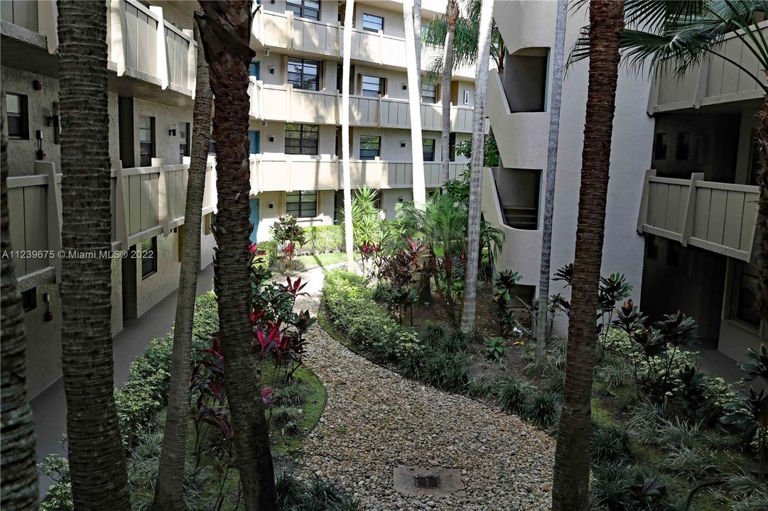 Interior garden area