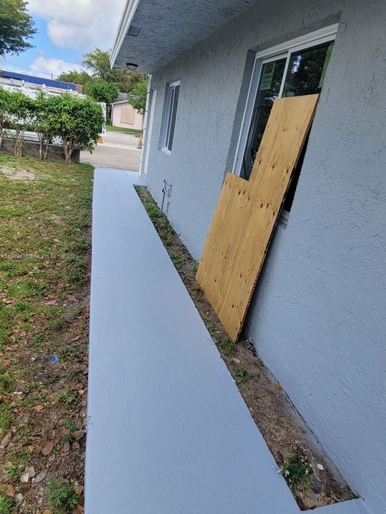 Tenant Walkway Painted - Looking Out