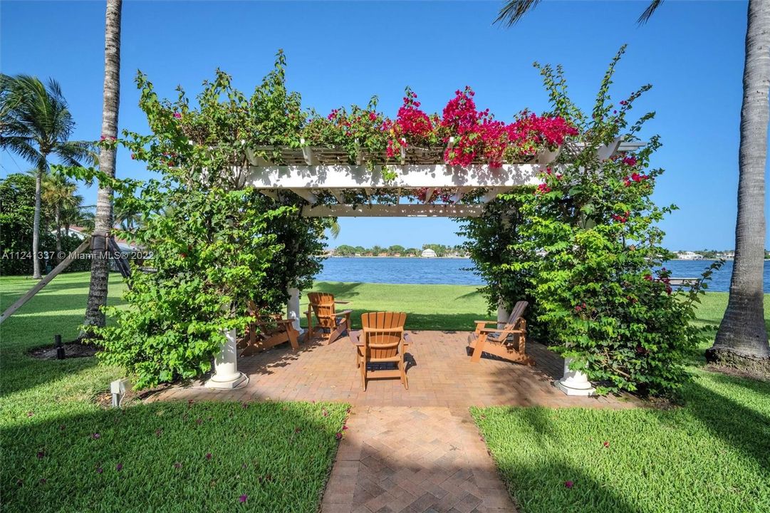 Gazebo in the green space area.