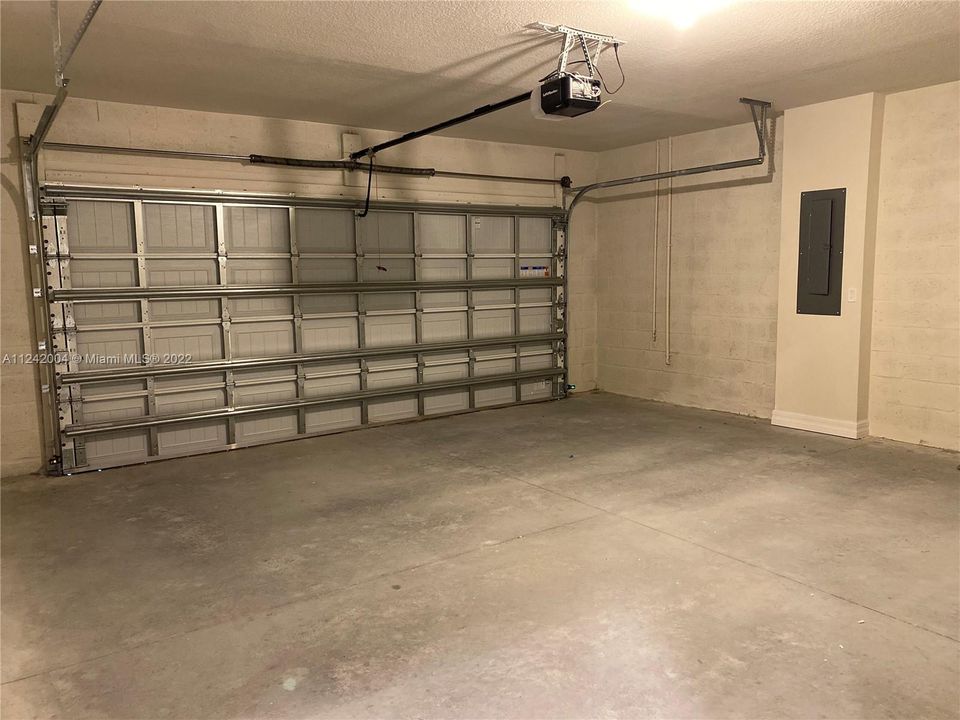 Oversized Garage with additional room for storage