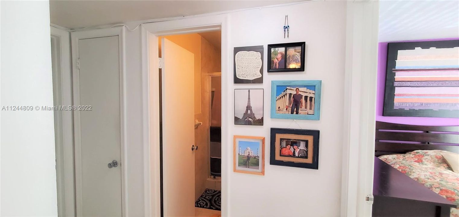 To bathroom & bedrooms