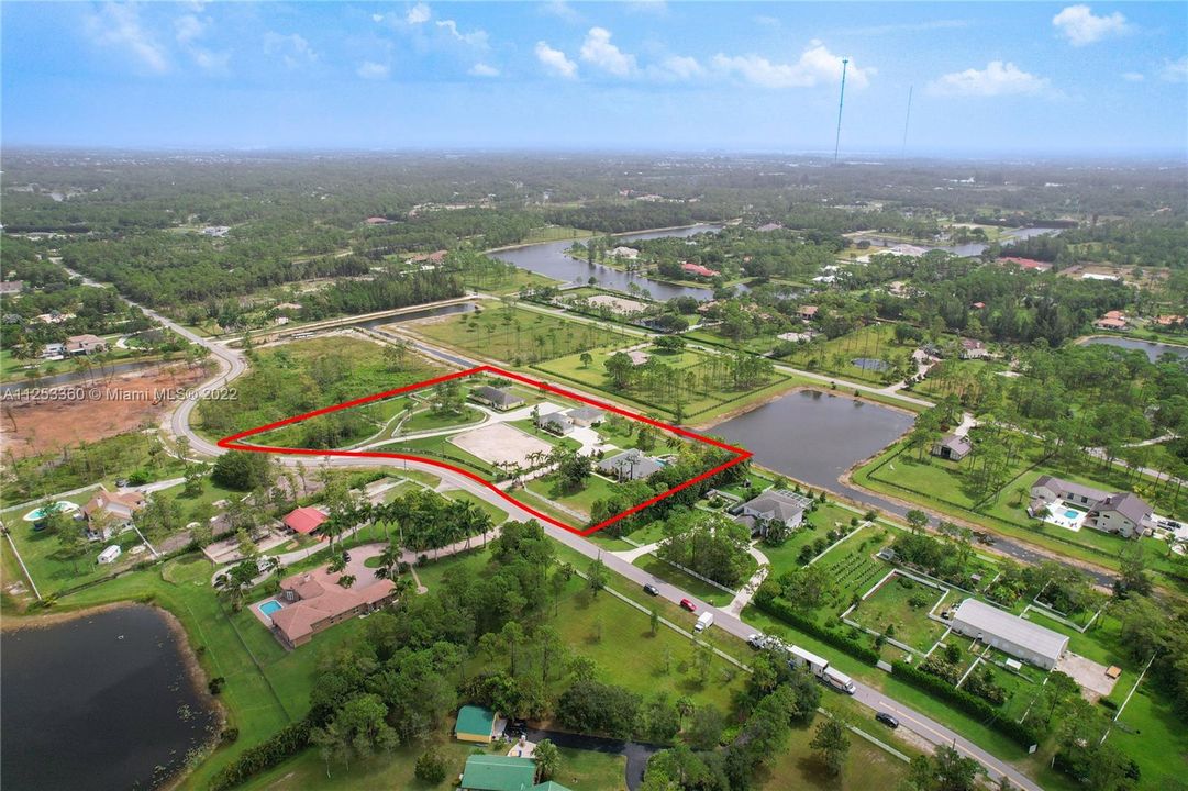 Aerial View of the property - 5 acres