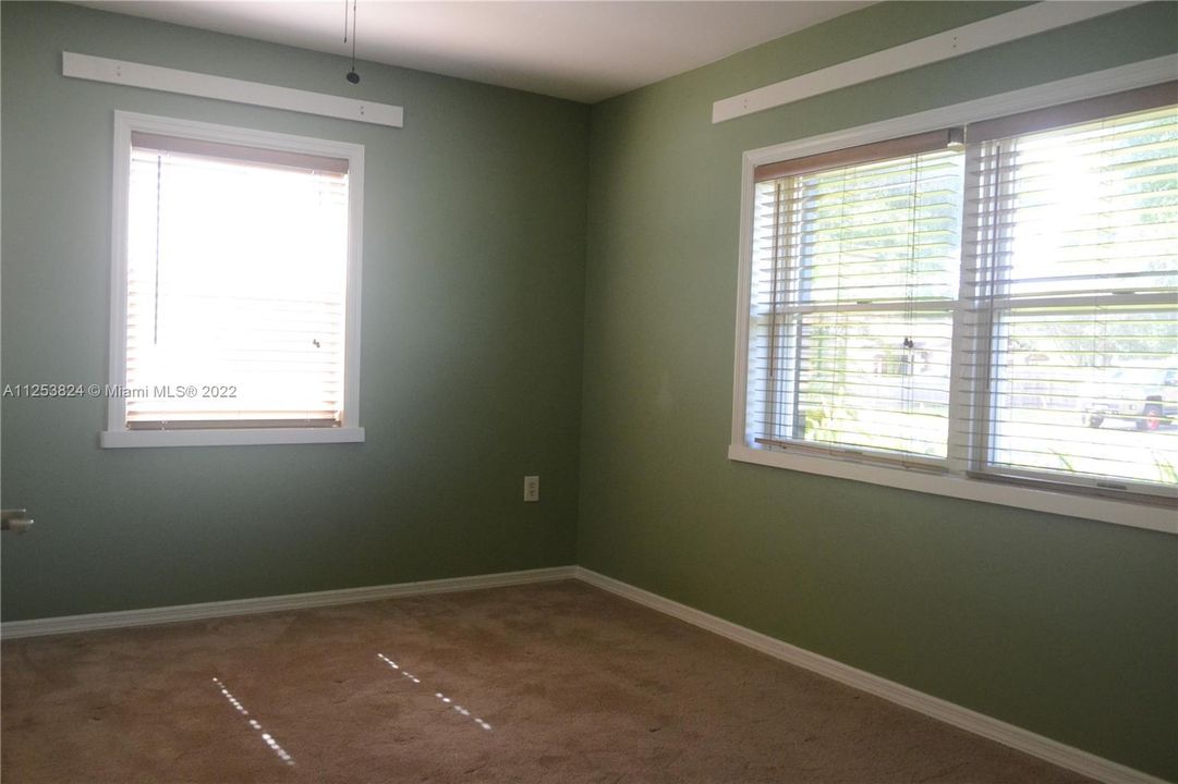 Front bedroom is bright with big windows