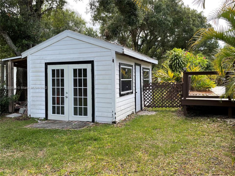 Large shed on the property