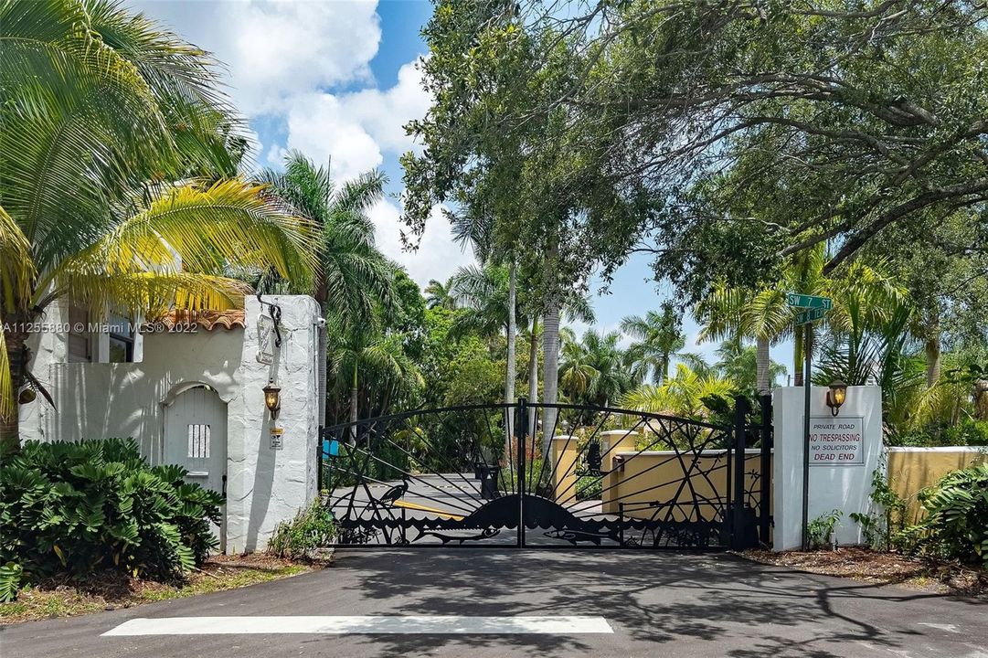 Gated entrance to Tropical Point