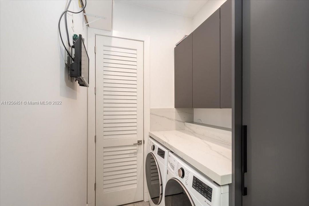 Custom built out laundry room