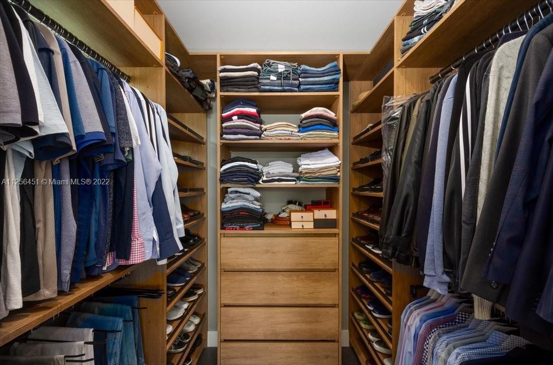 Wonderful built out primary closet