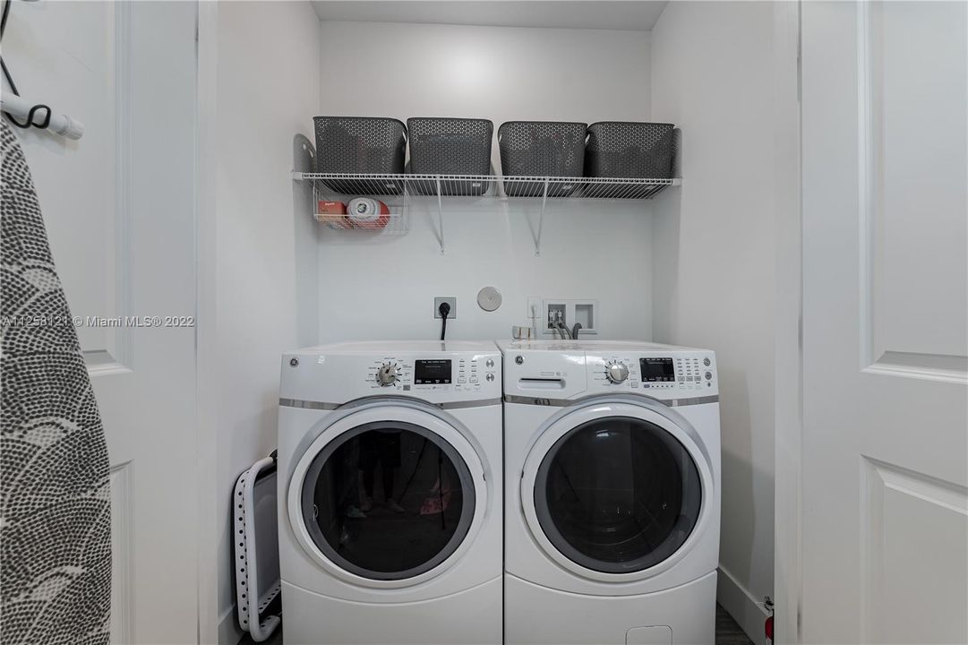 Washer and Dryer on Second Floor