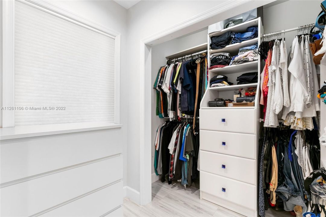 Primary bedroom suite closet