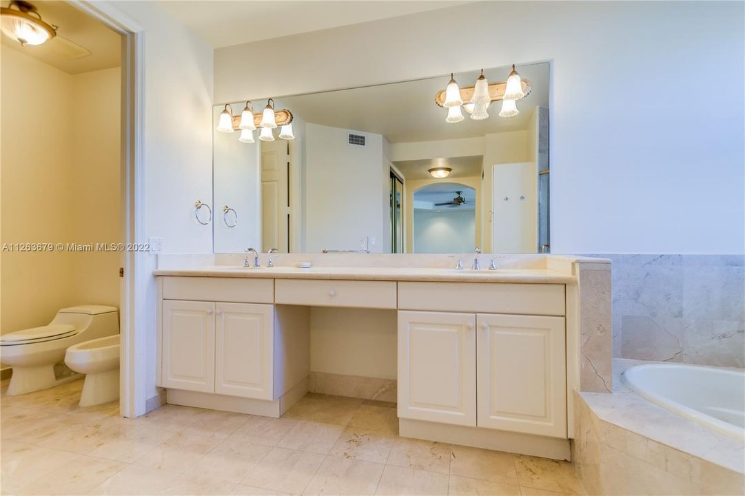Master Bath features two walk in closets