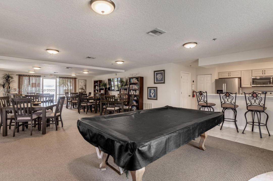 Majestic Seas Clubhouse has a pool table, full kitchen and restroom