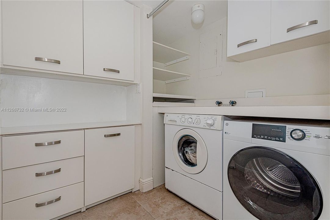 Laundry room by the kitchen