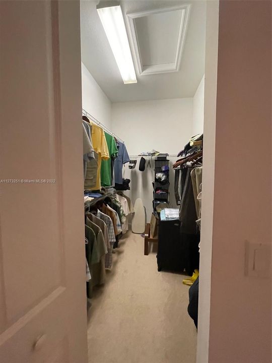 His walk in closet