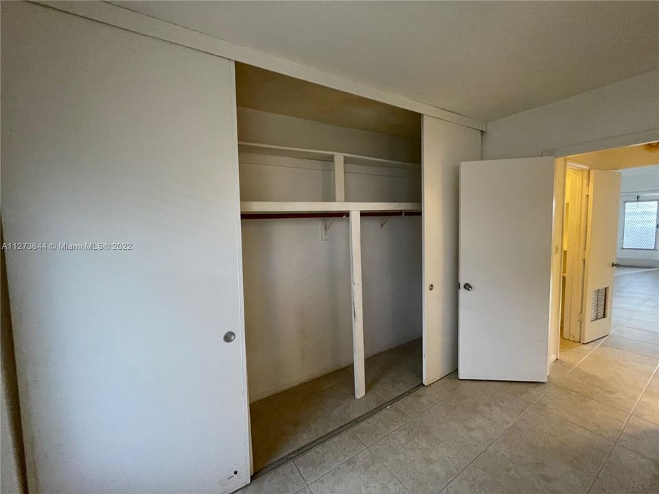 Bedroom with large closet - 2081 NE 56 St Unit 102 Ft Lauderdale FL 1/1 Coop -