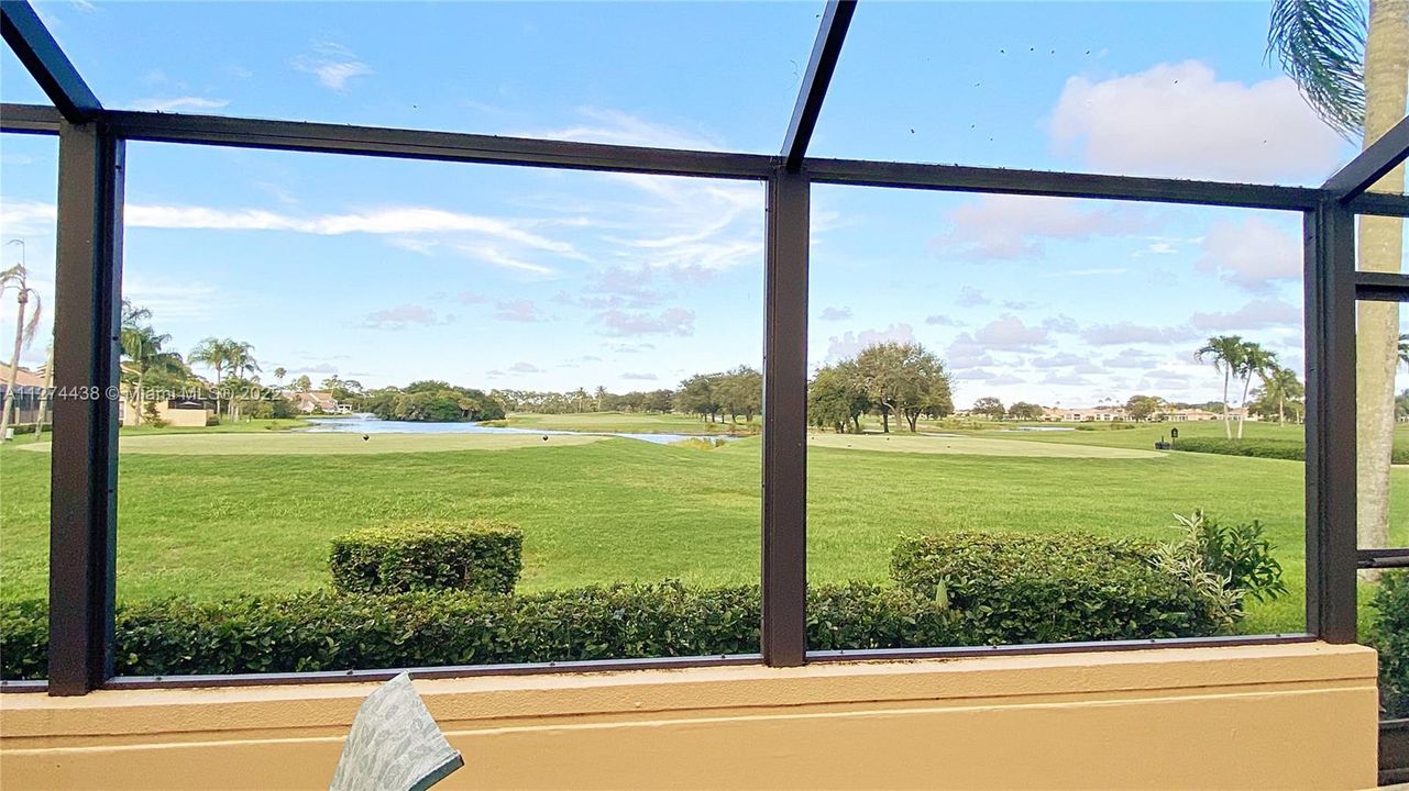 enjoy golf view from patio