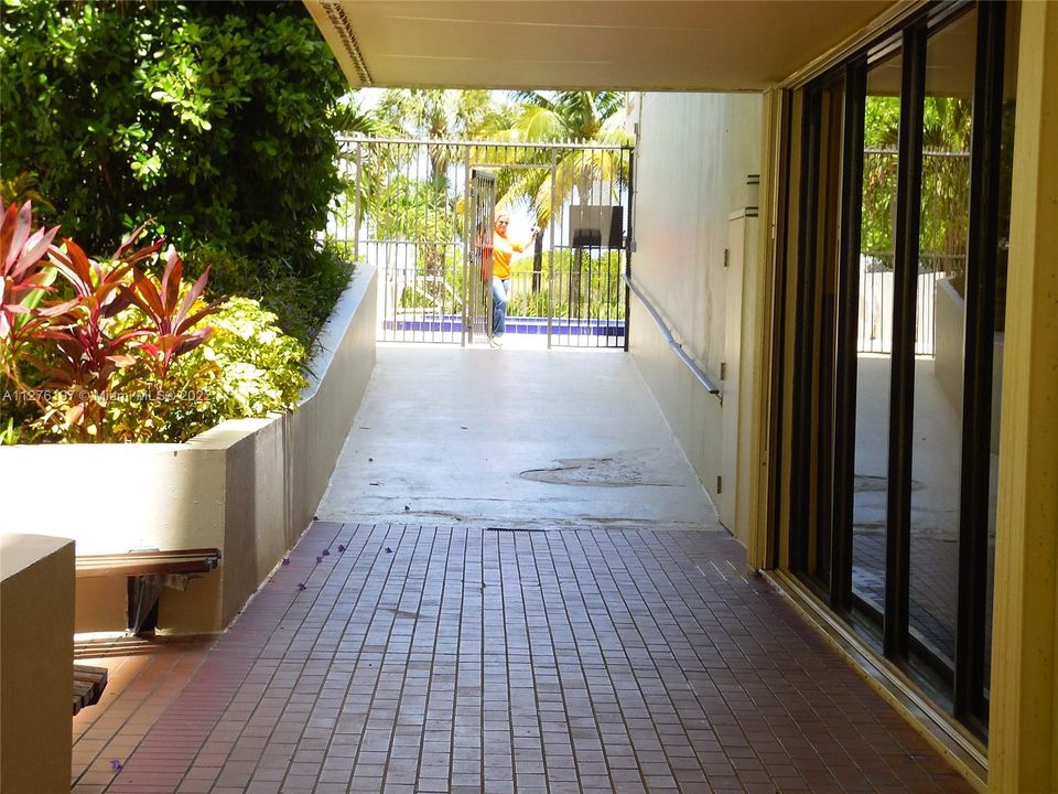 Private condo with exit to pool and beach.