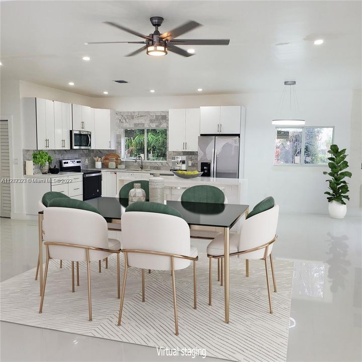 OPEN KITCHEN WITH ISLAND