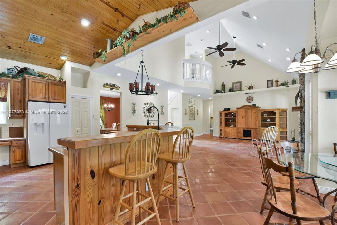 Kitchen into Family room